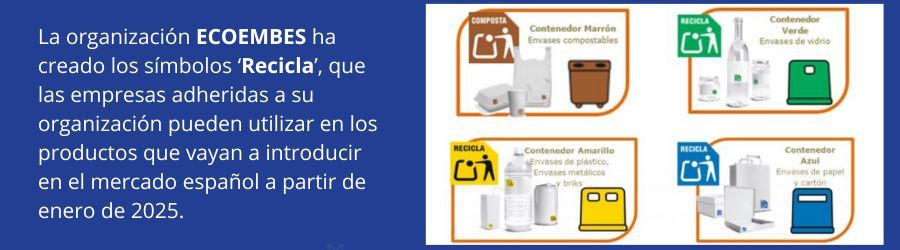 Residuos de envases ECOEMBES símbolos
