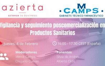 Vigilancia y Poscomercialización de Productos Sanitarios: webinar gratuíto