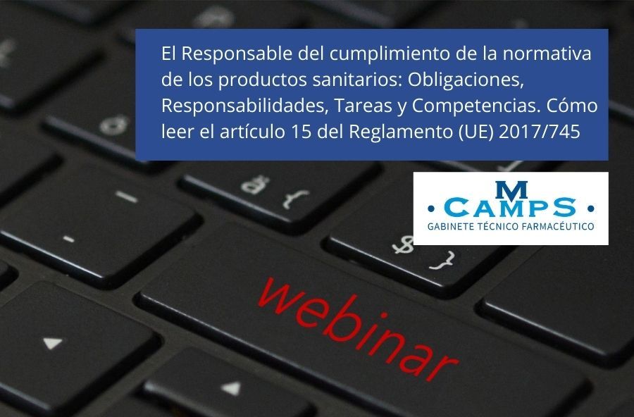 El Responsable del cumplimiento de la normativa de los productos sanitarios _ Webinar GTF